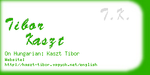 tibor kaszt business card